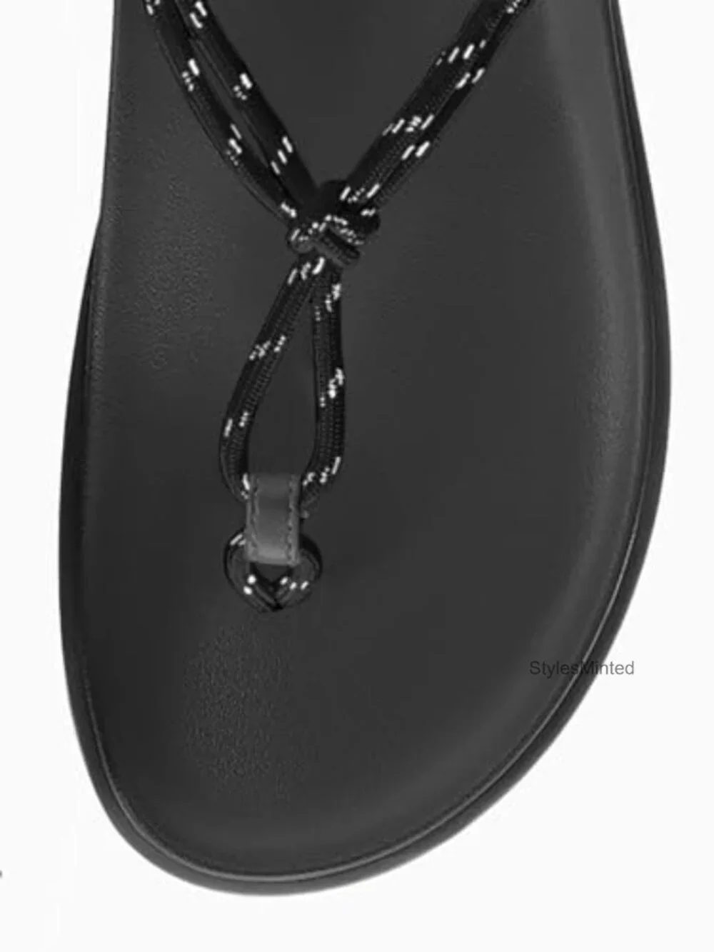 Women's T-Strap Flat Sandals Adjustable Ankle Strap Braided Thong Slip-Resistant